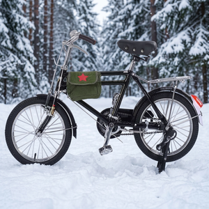 Bicicletta Vintage da 16 Pollici con Cerchi in Lega Larghi, Cesto Anteriore e Doppio Portapacchi, Accessori Completi per Bambini e Adulti - Product Image 2