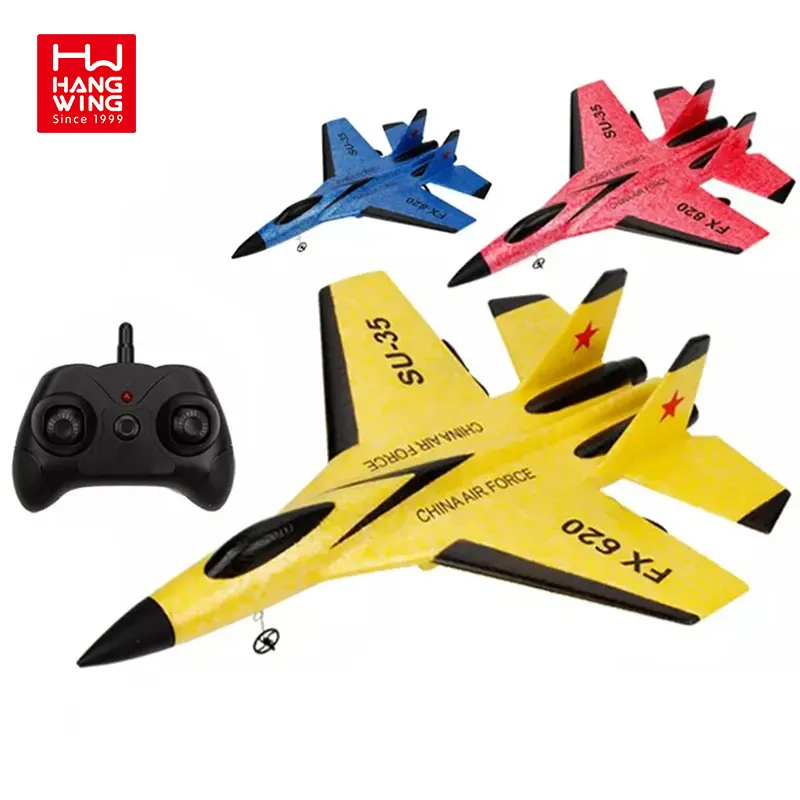 Zino HW 2.4G RC Radio Flying Set Electric Foam EPP Plane Remote Control Airplane Small SU35 Fighter Outdoor for Adults Kids 100M