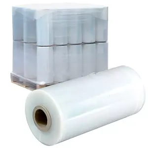 Özel şeffaf plastik LLDPE palet streç Film paketleme rulosu ambalaj filmi ücretsiz örnek