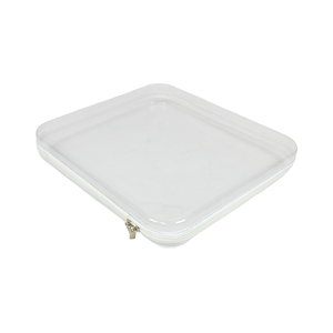 Có Khóa Kéo Trường Hợp Trong Suốt Rõ Ràng Cứng Nhựa Xách Tay Đôi Dây Kéo Pouch Stackable Bền PVC Du Lịch Tổ Chức Mỹ Phẩm - Product Image 4