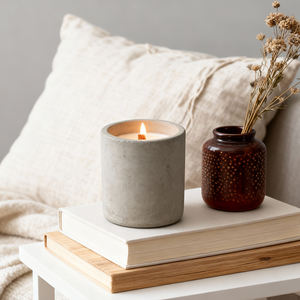 Vela Aromática em Jarro de Cimento Relaxlines Nordic Home para Contêineres Personalizados, Vela Aromática de Cera de Soja - Product Image 2