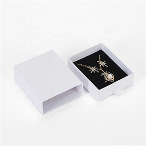 Caja de embalaje de regalo de papel blanco de lujo, cajón deslizante, caja de joyería <span class=keywords><strong>para</strong></span> anillo, pendiente, collar, pulsera, cuentas - Product Image 5