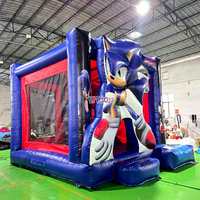 Structure gonflable de jeu intérieur avec toboggan pour enfants et centre de divertissement familial