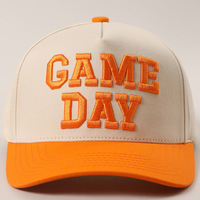 Gorra de Béisbol Bordada de 5 Paneles para el Día del Partido, Estilo Vintage con Bloques de Color, Ajustable, Casual, Deportiva, para Hombre y Mujer, Venta al por Mayor