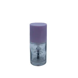 प्रकाश बैंगनी रंग गोल आकार नेल पॉलिश प्लास्टिक की टोपी के लिए 12ml मात्रा के साथ गोल आकार बोतल नेल पॉलिश