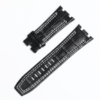 Correa de Cuero Vacuno para Reloj Audemars Piguet Royal Oak Series AP 15710 15703 26470, Accesorios de Reloj de Cuero Genuino de 28 mm