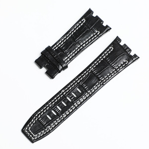 Bracelet en cuir de vache véritable pour Audemars <span class=keywords><strong>Piguet</strong></span> Royal Oak Series AP 15710 15703 26470, accessoires de montre en cuir véritable 28 mm - Product Image 2