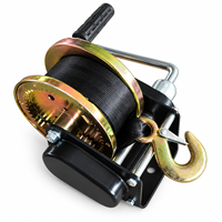 Treuil manuel miniature de 2500 lb avec frein automatique, construction en acier, pour levage de chantier et utilisation marine