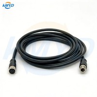 Câble de connexion étanche M8 à 4 broches mâle-femelle avec câble en silicone/PVC de 1 m 24 AWG pour la robotique