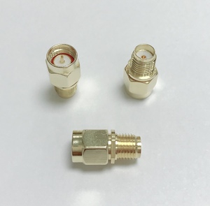 SMA-JK Plated Gold RP SMA Connector Female To Male RF <b>Adapter</b> <b>Double</b> Straight For Radios WiFi Antenna - Product Image 2