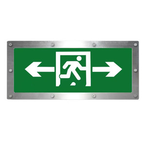 Señal de salida de emergencia con indicador de salida de seguridad de acero inoxidable IP67 con luz LED - Product Image 3