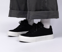 Chaussures plates rétro noires confortables pour hommes, respirantes, à lacets, en toile et caoutchouc, idéales pour l'été – Vente en gros