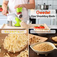 Handmatige roestvrijstalen messen trommelrasp salade roterende groentesnijder fruit- en groentesnijder shredder metaal