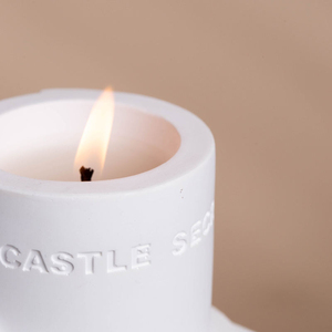Vela de Cera de Soja de Alta Gama con Aroma a Té para Niñas, Hecha a Mano, Moderna, Resistente al Fuego, con Diseño Creativo de Castillo de Yeso, para el Día de San Valentín - Product Image 5