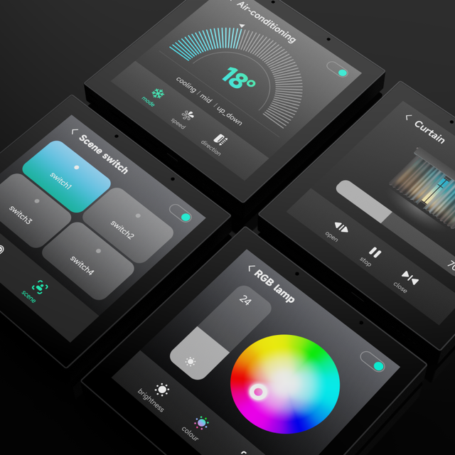 3.9 Inch LCD Touch Smart Control Wi-Fi IoT PC Flip Design for Hotel Home App Control Touch Smart Home Control Pane