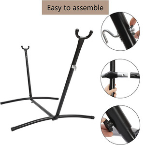 <span class=keywords><strong>Hamaca</strong></span> Colgante Moderna y Resistente para Exteriores, <span class=keywords><strong>Hamaca</strong></span> de Lona con Soporte de Acero, <span class=keywords><strong>Altura</strong></span> Ajustable para Niños y Adultos - Product Image 5