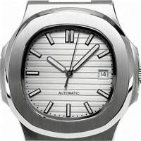Montre de sport pour homme en acier inoxydable, mouvement Miyota 8215, écologique, étanche 5 ATM, aiguille de plongée, mécanique, 40 mm