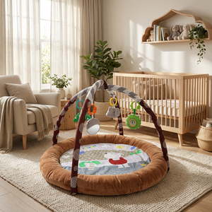 <span class=keywords><strong>Tapis</strong></span> d'éveil pour bébé Nordic Bear avec arches, <span class=keywords><strong>tapis</strong></span> sensoriel rembourré, barrière épaissie, <span class=keywords><strong>tapis</strong></span> de <span class=keywords><strong>sol</strong></span> pour le temps sur le ventre, cadeau pour nouveau-nés - Product Image 1
