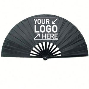 High Quality Durable Custom LOGO Cartoon Traditional Hand <b>Fan</b> 13 Inches 33CM <b>Large</b> Painted Bamboo for Party - Product Image 1