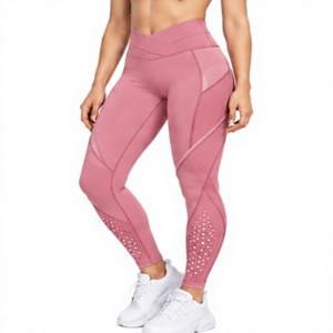 Leggings Deportivos para Mujer, Cintura Alta, para Yoga, Fitness, Running, Entrenamiento, Sin Costuras, Elásticos, de Secado Rápido, Diseño Sólido, 160g, Push-Up - Product Image 1