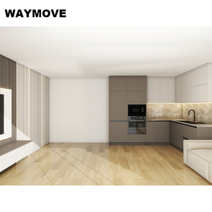 WAYMOVE Modular Luxury Kitchen Cabinets Eco-Friendly Base Cabinets with Acrylic <strong>Door</strong> Panels Sink Faucet Hinge Accessories - Product Image 2