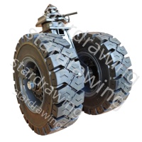 Roues doubles en caoutchouc solide de charge SS 5T 10T roues pivotantes de conteneur d'expédition