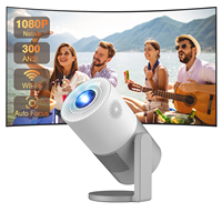 Projecteur LED LCD CR50 1080P 4K à marque privée, Android 9, haut-parleurs intégrés, 3000 lumens, design portable, home cinéma, utilisation en extérieur