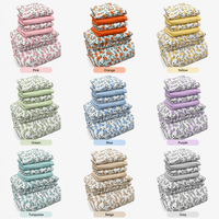 Ensemble de literie en microfibre personnalisé de 6 pièces, ensemble de literie florale, ensemble de draps écologiques, luxe en vente