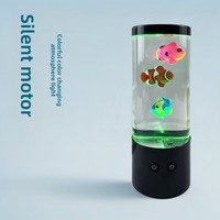 Nouvelle lampe d'aquarium en plastique avec simulation de poisson, moteur silencieux, changement de couleur RVB et éclairage d'ambiance de fête à intensité variable
