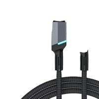 Kabel Data Pengisian Daya Ultra Cepat Praktis Tipe C PD16 Ice Blue Light 3A Nilon Kompatibel dengan Ponsel Komputer Earphone Kamera