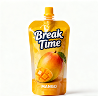Impression de personnalité Pochette à bec anti-fuite Purée de fruits Nourriture pour bébé Jus de bébé Squeeze Champignon Cap Sacs d'emballage