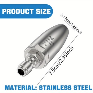 Buse rotative à noyau céramique Sulai Machinery 250 bars 3625 psi en acier inoxydable avec raccord rapide femelle 1/4 G pour lavage automobile - Product Image 5