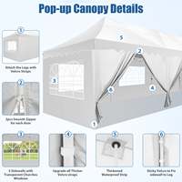 Carpa Plegable Portátil para Exteriores de 10x20, Resistente, de Alta Calidad, Precio de Fábrica, Gran Venta