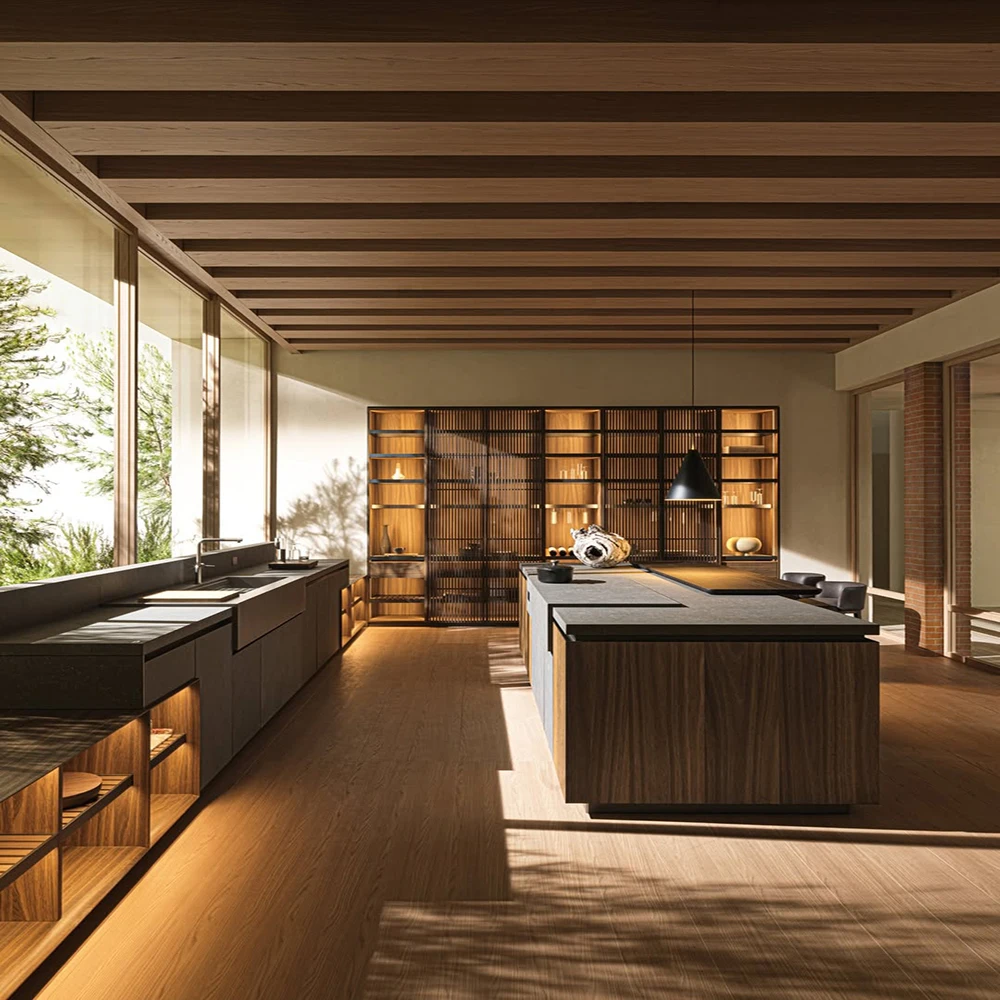 wood counter display