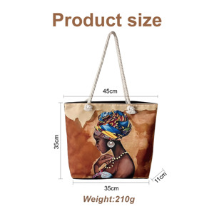 Neue grenz überschreitende vielseitige Einkaufstasche für Damen Einkaufstasche Kreative Damen bedruckte Seil Strand tasche mit großer Kapazität - Product Image 2