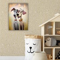 Offre Spéciale personnalisé excentrique chien dessin animé métal mur Art mode salon décorations aimant système de suspension peint Plaque en métal