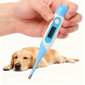 เครื่องวัดอุณหภูมิสัตว์แบบพกพา ดิจิตอล อิเล็กทรอนิกส์  ปลายซิลิโคนนุ่ม สำหรับสัตวแพทย์ - Product Image 1