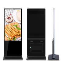Pantalla LCD Vertical de Pie para Interiores, Tótem Digital Comercial con Animación 4K Android, CMS Basado en la Nube para Ascensores