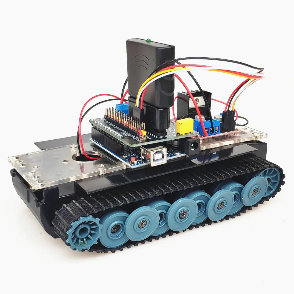 Ps2 Remote Control Tank Robot Suit Mixly Programming L298n Chassis For Arduino
