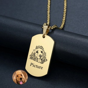 Collana con Ciondolo Tattico Impermeabile in Acciaio Inossidabile, Targhetta Identificativa Stile Militare Incisionabile, Anti-Appannamento, per Uomini e Donne - Product Image 2