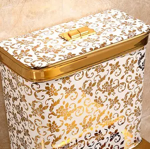 위생 상품 황금 착색된 WC 변기 세라믹 금 디자인 화장실