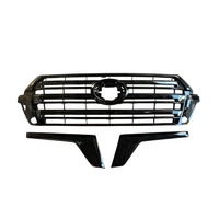 Accessoires de voiture YBJ, grille de pare-chocs avant noire pour Land Cruiser 2016-2021 FJ200, noir brillant LC200
