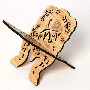 Supporto in Legno Vintage per Corano, Porta Bibbia Pieghevole, Organizzatore per <span class=keywords><strong>Libri</strong></span> Islamici Eid Mubarak, per Esposizione Bibbia, Lettura, Preghiera, Chiesa - Product Image 5