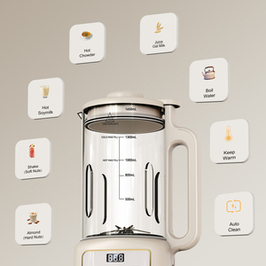 10-in-1 máy sản xuất sữa hạt 56oz Đậu Nành & nhà sản xuất sữa thực vật cho hạnh nhân, yến mạch, nước trái cây, sinh tố, thực phẩm trì hoãn bắt đầu/giữ ấm - Product Image 3