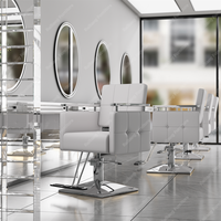Salon de coiffure Meubles de salon de coiffure Durable Barbershop Marron Blanc Or Vert Gris Cheveux Lavage Chaise de barbier