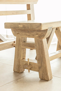 Banco de Madera Maciza Personalizado, Mueble Moderno para Interiores, para Comedor, Entrada, Sala de Estar, con Vetas de Madera Natural - Product Image 3