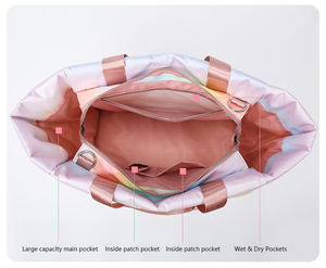 Sac de sport pour femme personnalisé, nouveau design, pour le yoga et la remise en forme, séparation sèche et humide, sac de sport imperméable, sac de raquette - Product Image 4