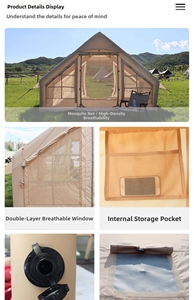 Cotton Waterproof Portable Summer Luxury Camping <b>Tent</b> for 3-4 People-High Quality Quick Automatic Opening 6.4 One Bedroom - Product Image 5