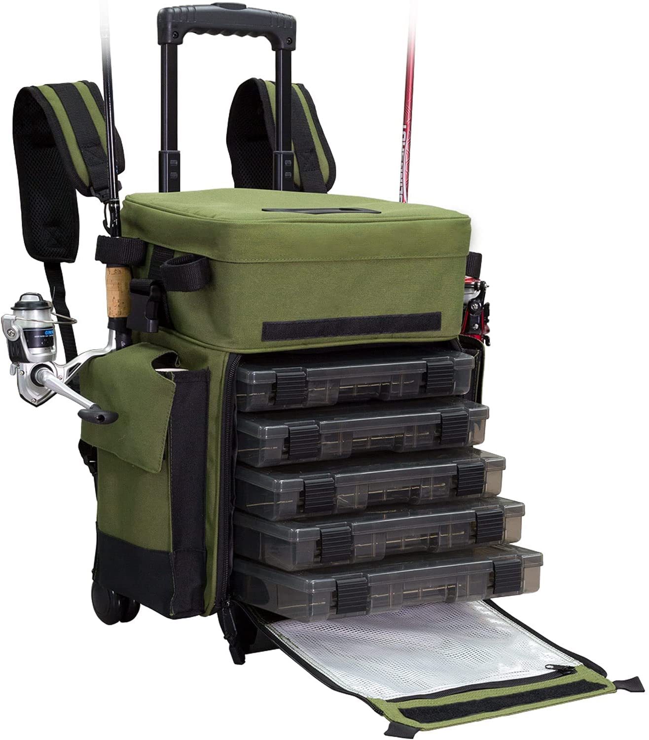 17 inch laptop roller backpack MATEIN Backpack, Travel Backpacks with Wheels Style:Junior Travel rolling backpack with echoMAP CHIRP 94 Lake Eildon Murray Cod