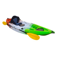 Kayak de pêche professionnel à siège unique, kayak de pêche en plastique LLDPE, canoë à ramer